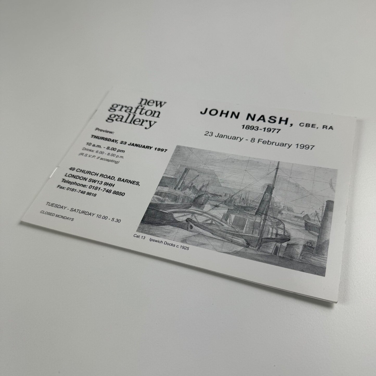 John Nash 1893-1977 | New Grafton Gallery, 1997