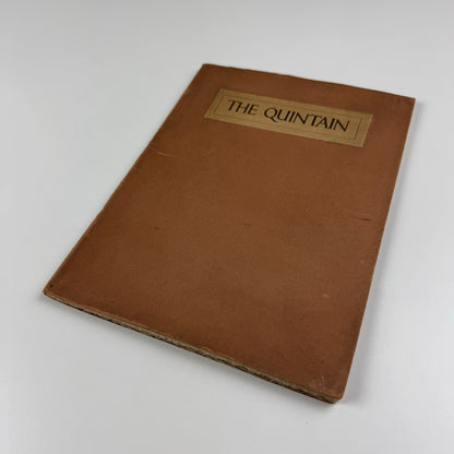 The Quintain. A second essay in book production | Hornsey School of Art, 1930