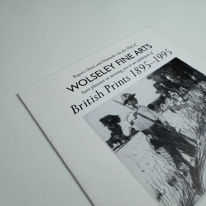 Folding card for British Prints 1895-1995 | Wolseley Fine Arts 1995