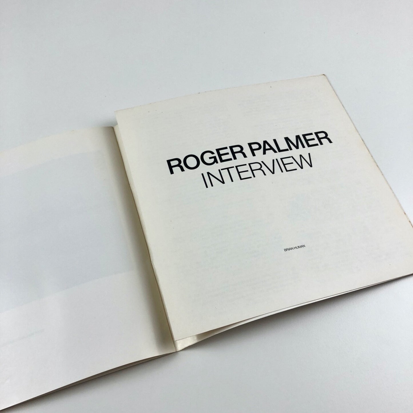 Roger Palmer – Eight Works | Brian Human interview | Cambridge Darkroom 1984, signed