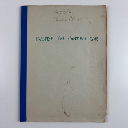 Inside the Control Car.’ 1970/4 American publication on airships 1970/74