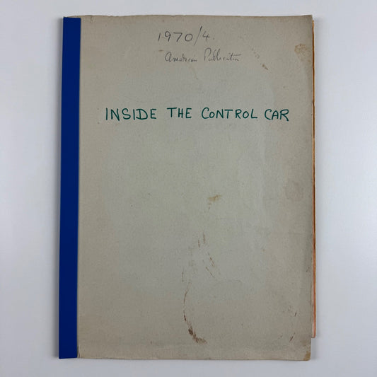 Inside the Control Car.’ 1970/4 American publication on airships 1970/74