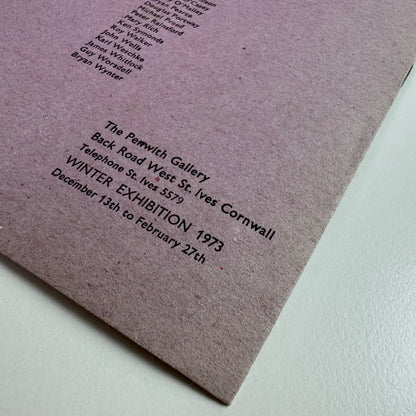 Catalogue Penwith Society Gallery Winter exhibtion 1973/74