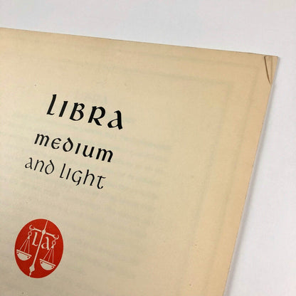 Libra Medium and Light | Amsterdam Type Foundry type specimen | S.H. de Roos | Undated, presumed c.1938