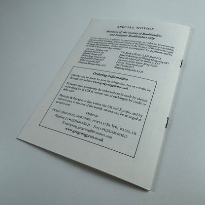 Leaflet Gwasg Gregynog | Books in Print January 2009