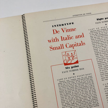 Intertype De Vinne | Type specimen booklet | Presumably early 20th century