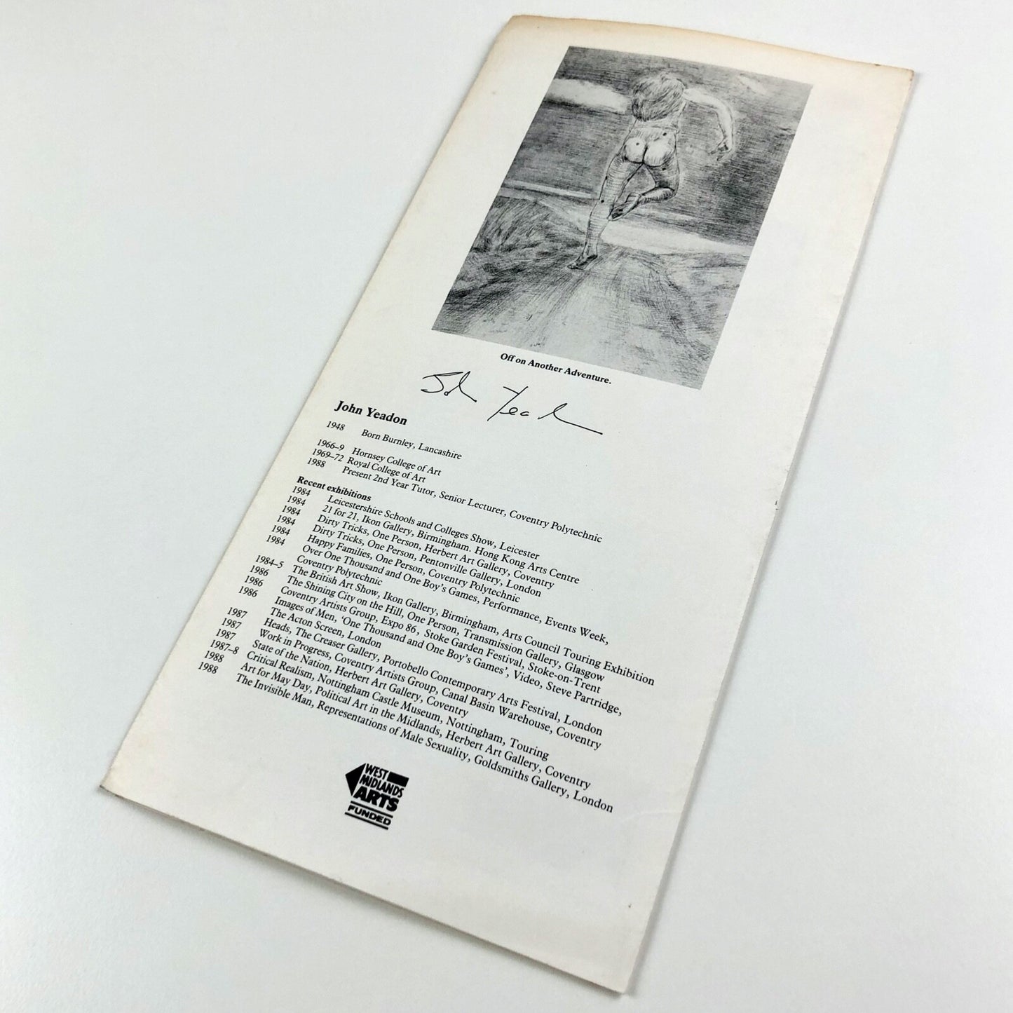 Unbelievable stories incorporating the travails of Blind Bifford Jelly | John Yeadon | Folded sheet, 1988