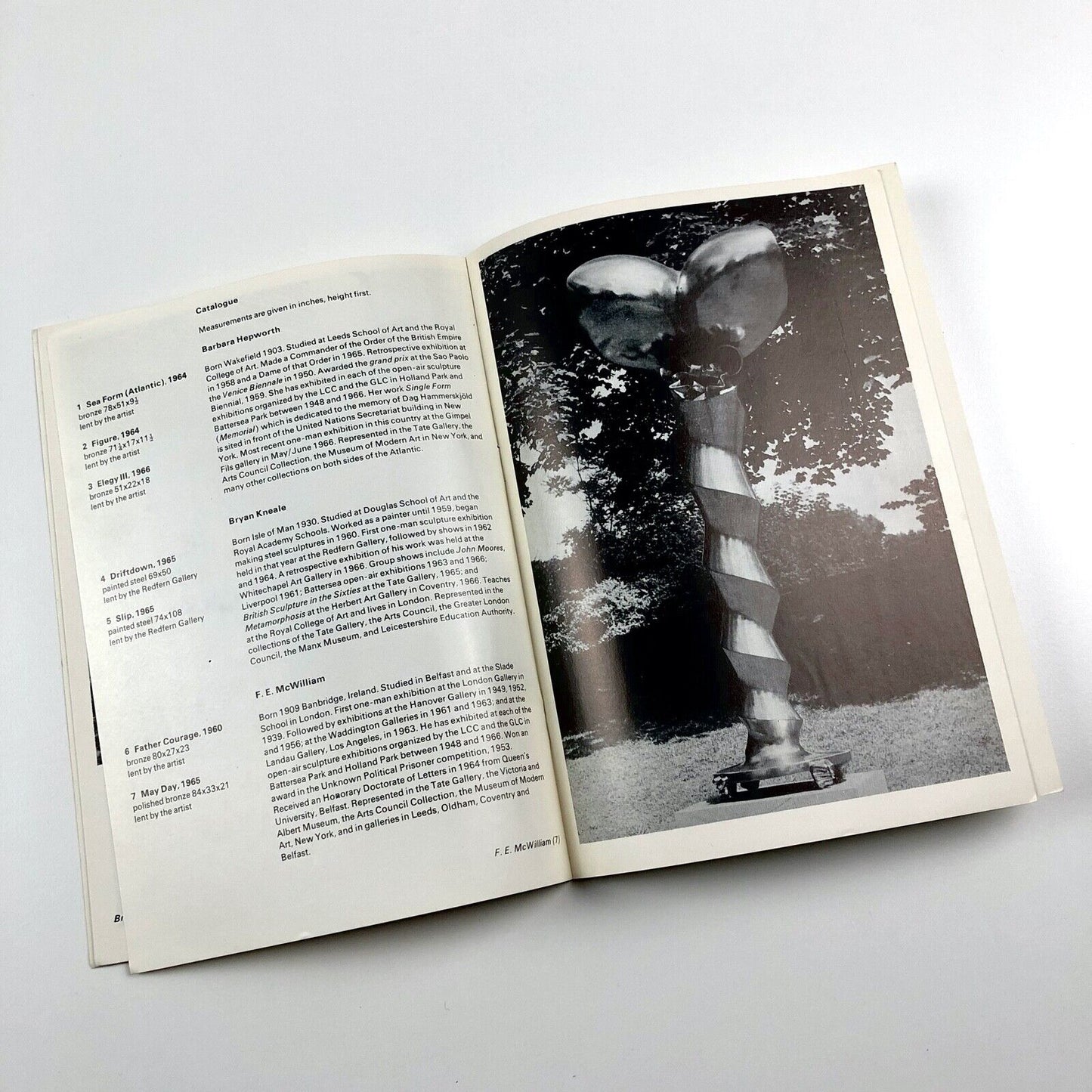 Outdoor Sculpture | Arts Council touring exhibition catalogue, 1967
