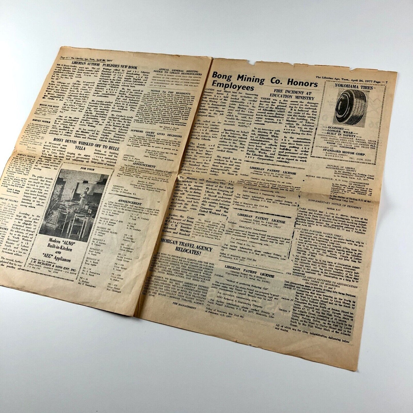 The Liberian Age newspaper | Vol. 31, No. 30, Tuesday April 26, 1977 Dr Tolbert