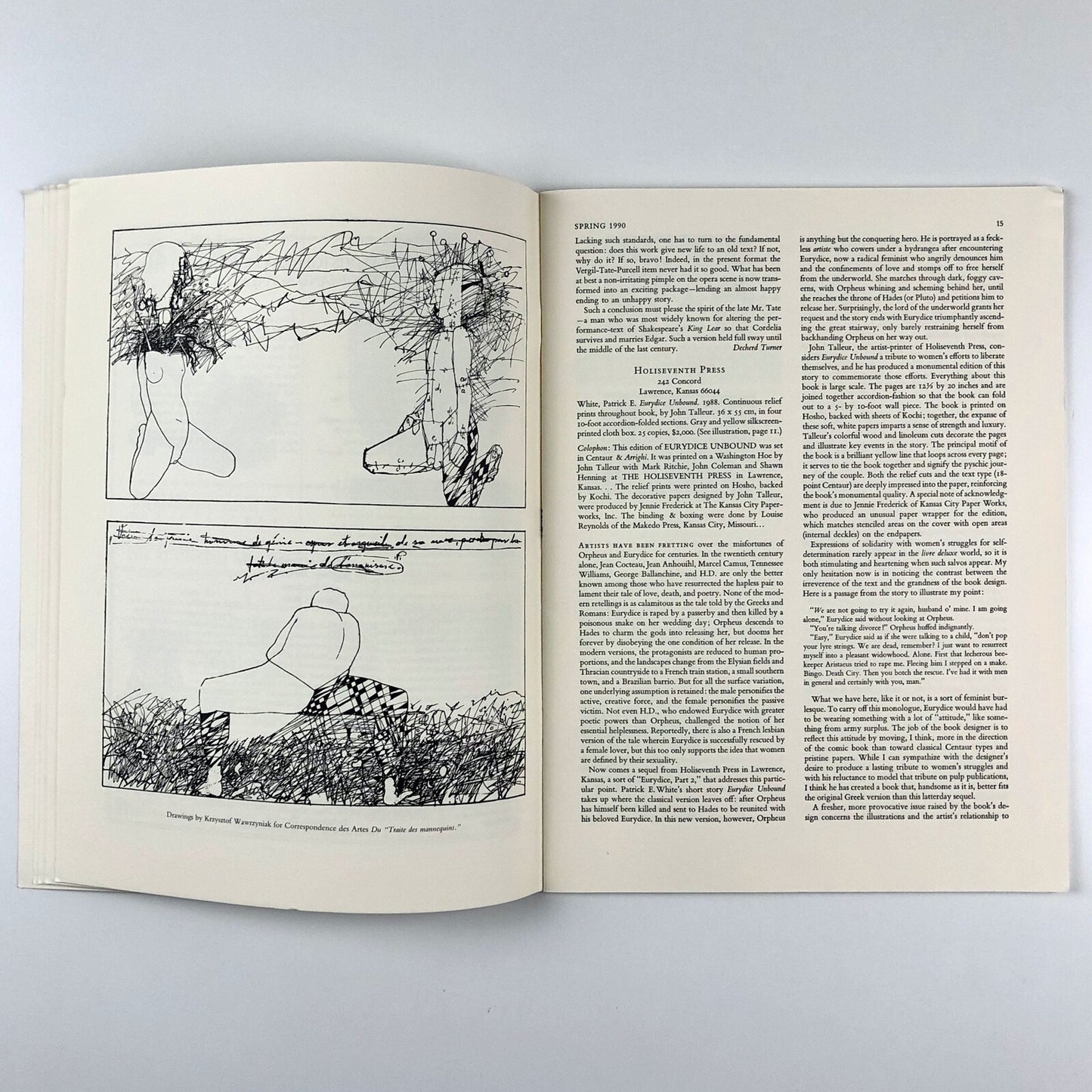 Fine Print. A Review for the Arts of the Book – Vol 16, No. 1, Spring 1990