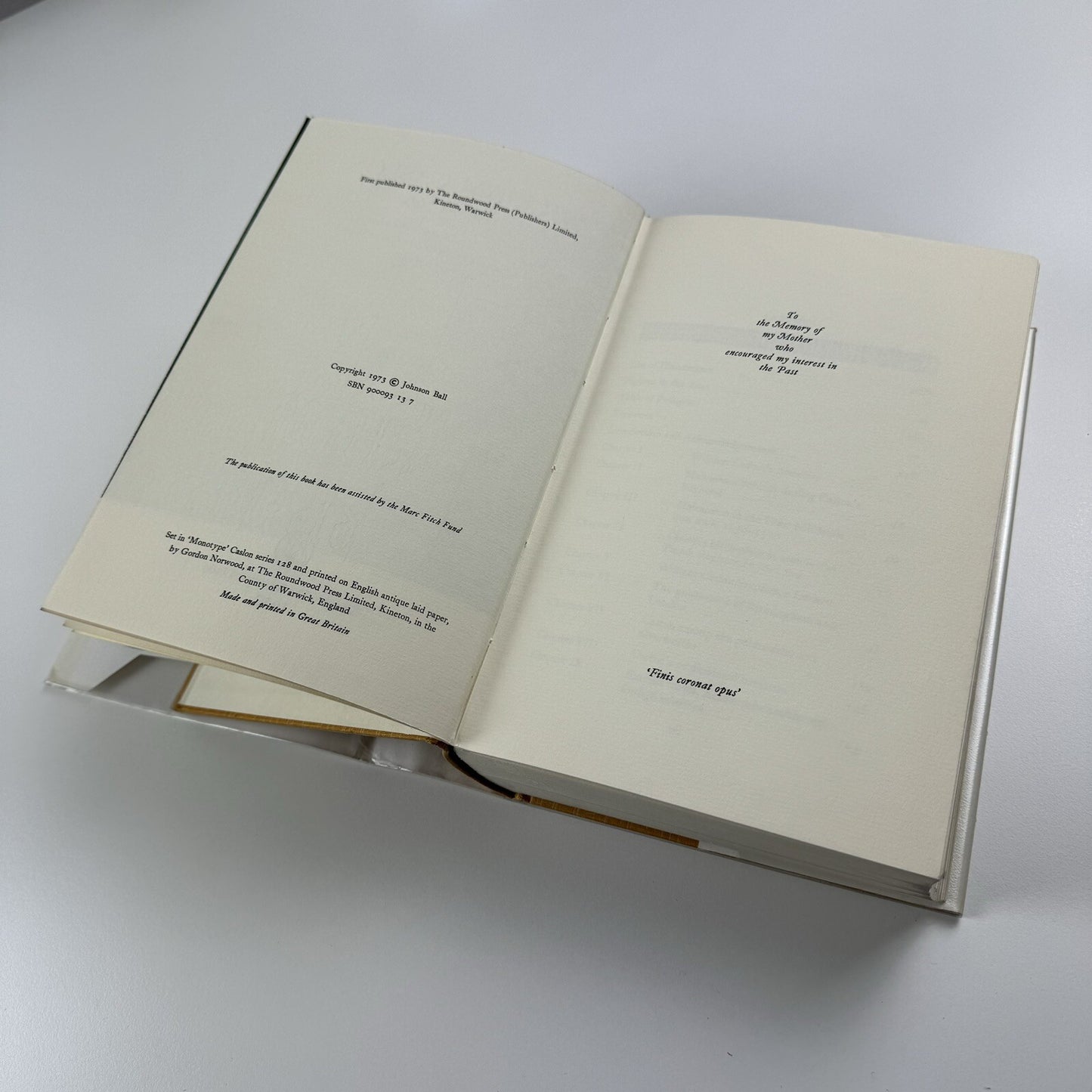 William Caslon 1693-1766 – Master of Letters by Johnson Ball | Roundwood Press, 1973