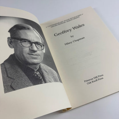 Geoffrey Wales by Hilary Chapman edited by Simon Brett | Primrose Hill Press 1998