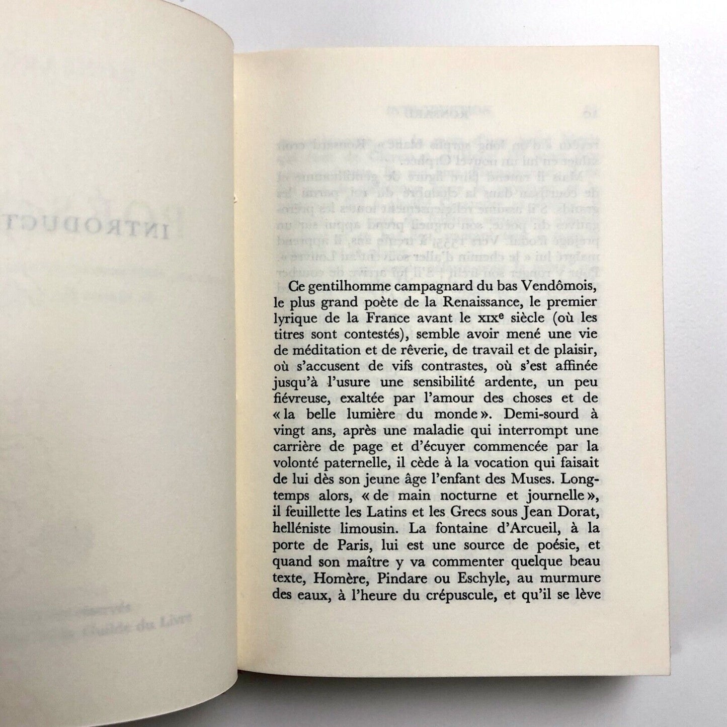 Poésies by Pierre de Ronsard | intro Marcel Raymond | Guilde du Livre, 1949