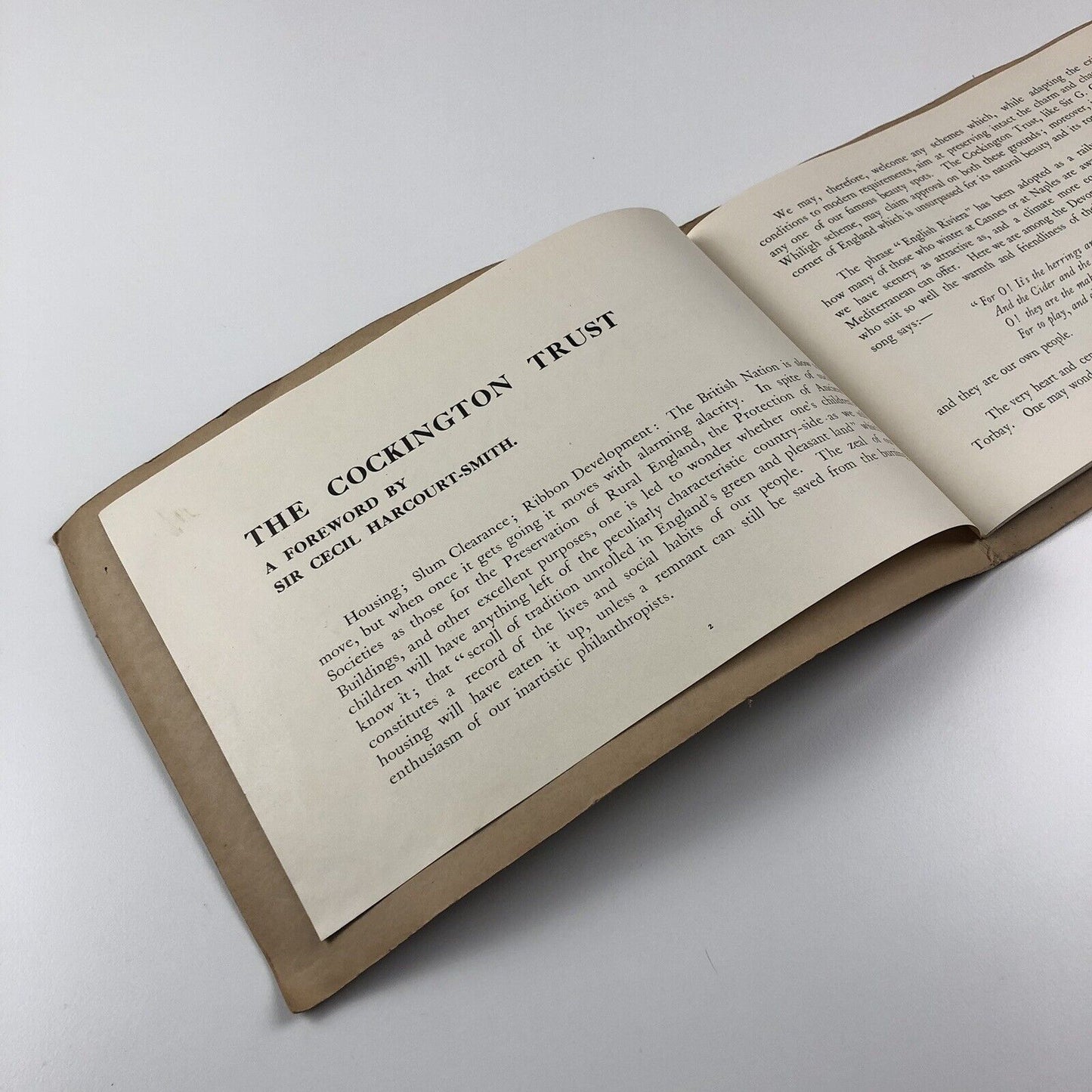 Cockington Its History and Its Future. A guide to the Cockington Estates [Torquay] with illustrations & particulars of development, 1935 | introduction by Sir Cecil Harcourt-Smith