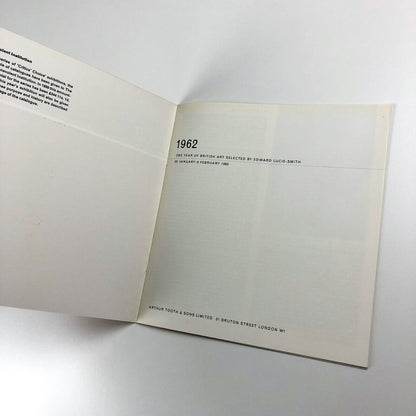 1962 – One Year of British Art | Selected by Edward Lucie-Smith | Arthur Tooth 1962