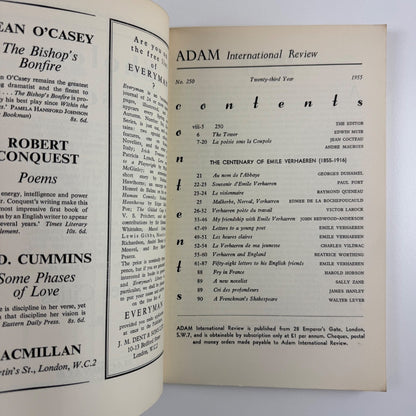 ADAM International Review ed. Miron Grindea. 250th anniversary XXII no. 250 1955