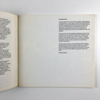 Rita Donagh – Paintings and Drawings | Whitworth Art Gallery catalogue, 1977