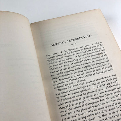 Eight Comedies of Aristophanes | Translated by Leonard-Hampson Rudd | Longmans, Green &amp; Co, London, 1867