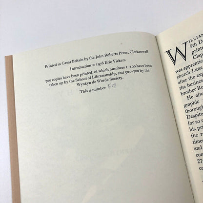 Some Account of the Typography of St. Albans in the fifteenth century by William Blades | John Roberts Press, London, 1976