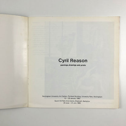 Cyril Reason Paintings, drawings, prints | Nottingham University Art Gallery 1983 catalogue