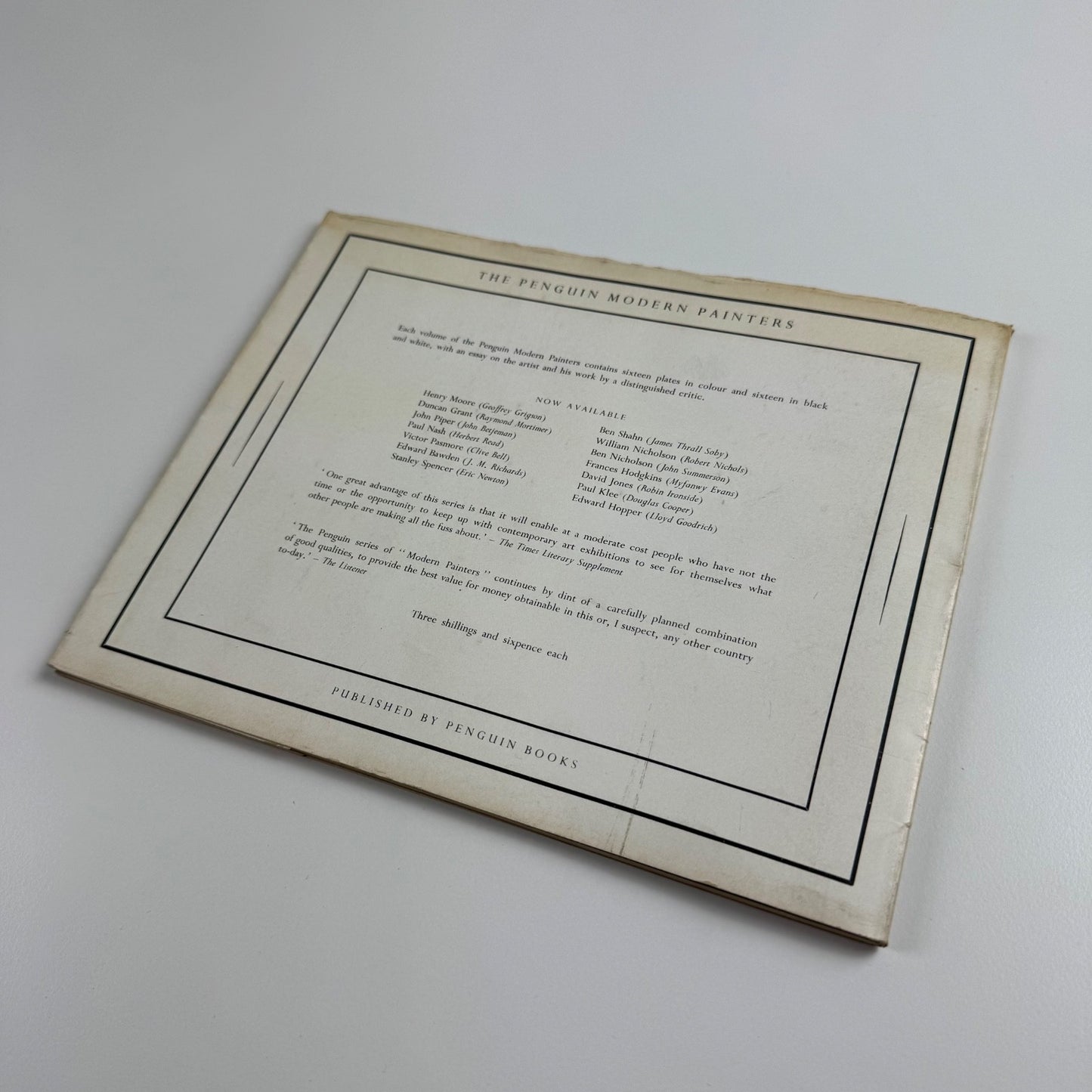 Henry Moore. The Penguin Modern Painters 1951 reprint