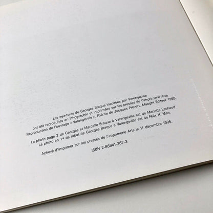 Varengeville – George Braque, Jacques Prévert | Maeght Éditeur, 1995
