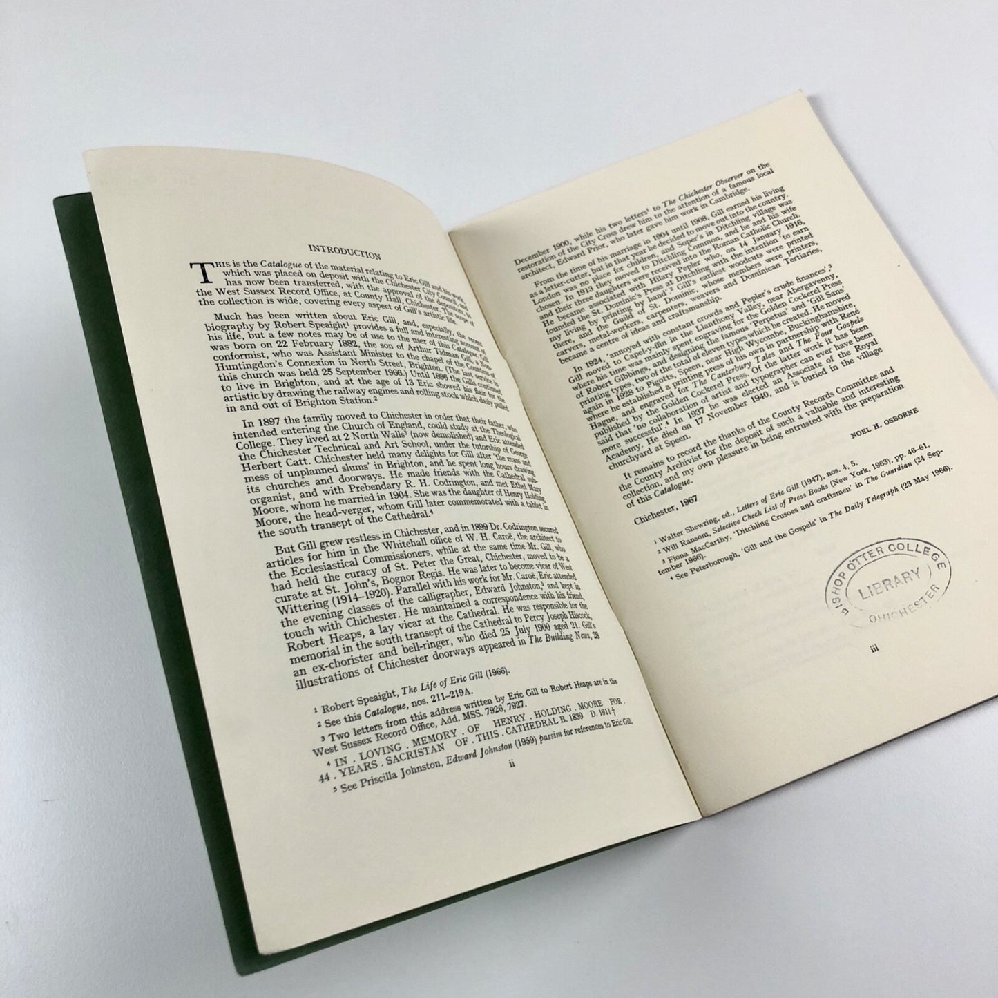 The Eric Gill Memorial Collection – A Catalogue edited by Noel H. Osborne, 1967 | The Chichester Papers no 51