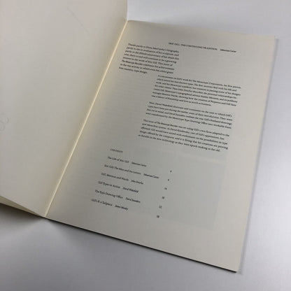 The Monotype Recorder: Eric Gill | The Continuing Tradition | Autumn 1990, No 8