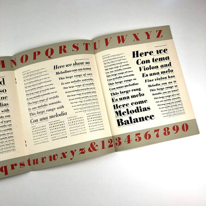Bodoni type specimen brochure | Typefoundry Amsterdam 1950s?