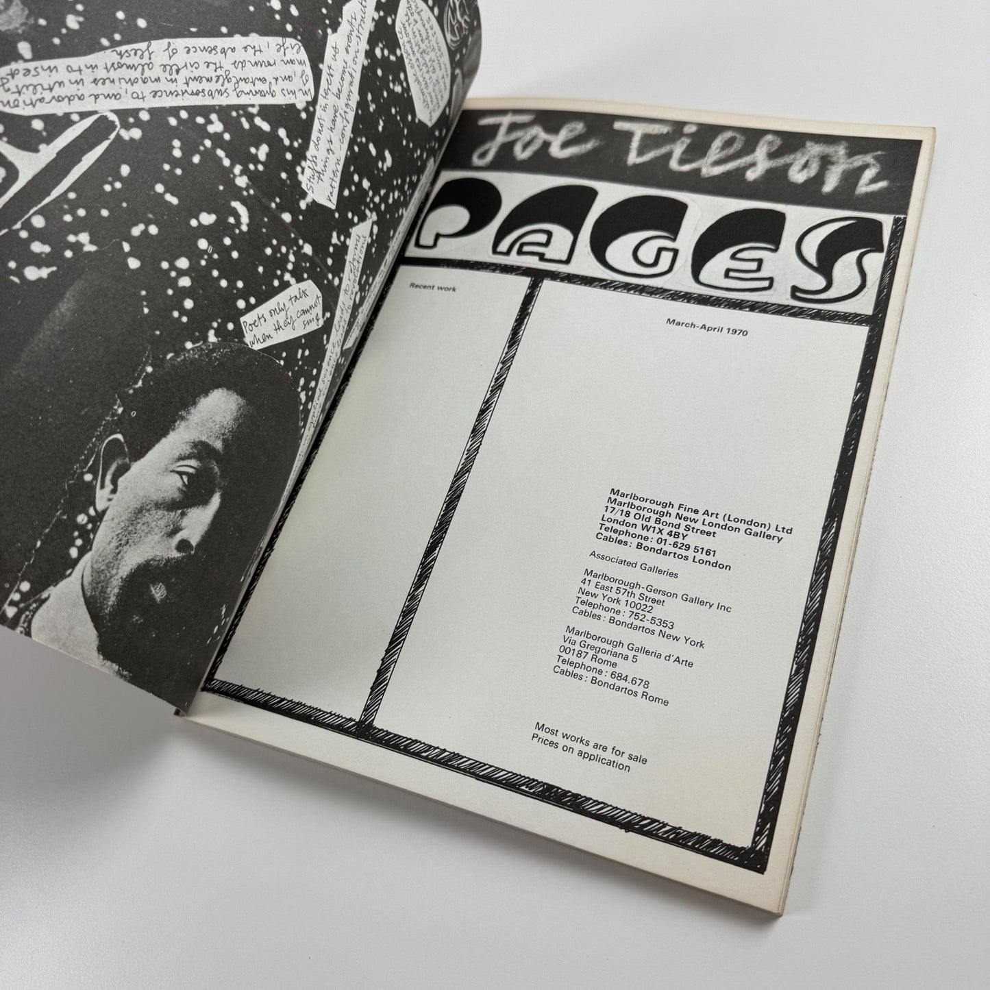 Joe Tilson Pages | Marlborough Fine Art, 1970 cat.269 typography Gordon House