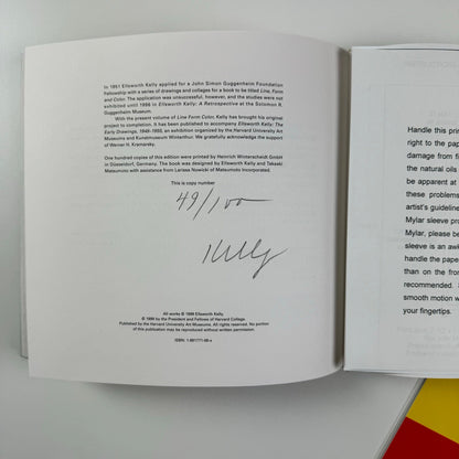 Ellsworth Kelly. Line Form Color by Harry Cooper | Harvard University Art Museum, 1999 | Signed by Kelly and numbered 49/100