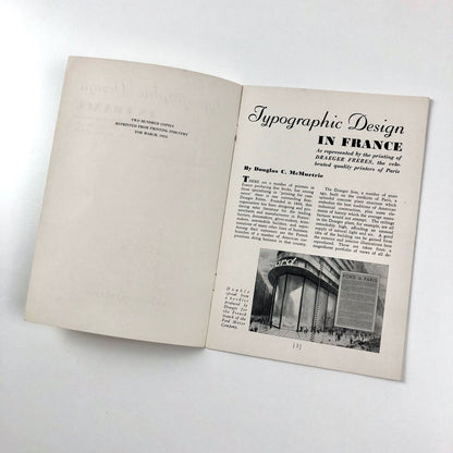 Typographic Design in France by Douglas C. McMurtrie | Draeger Frères, 1934