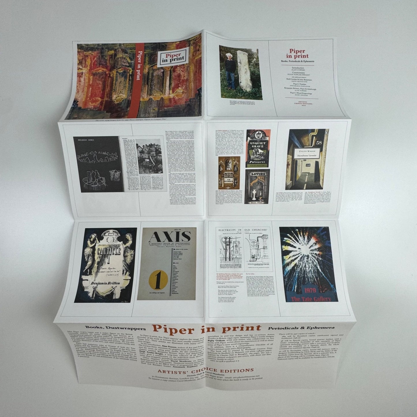 Fold-out promotional leaflet Piper in Print Artists' Choice Editions, 2010