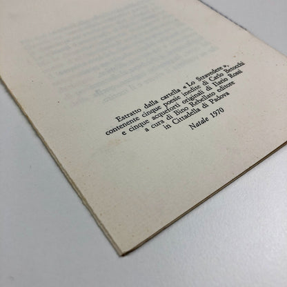 Lo Stravedere by Carlo Betocchi | Edited by Bino Rebellato / Padua, 1970
