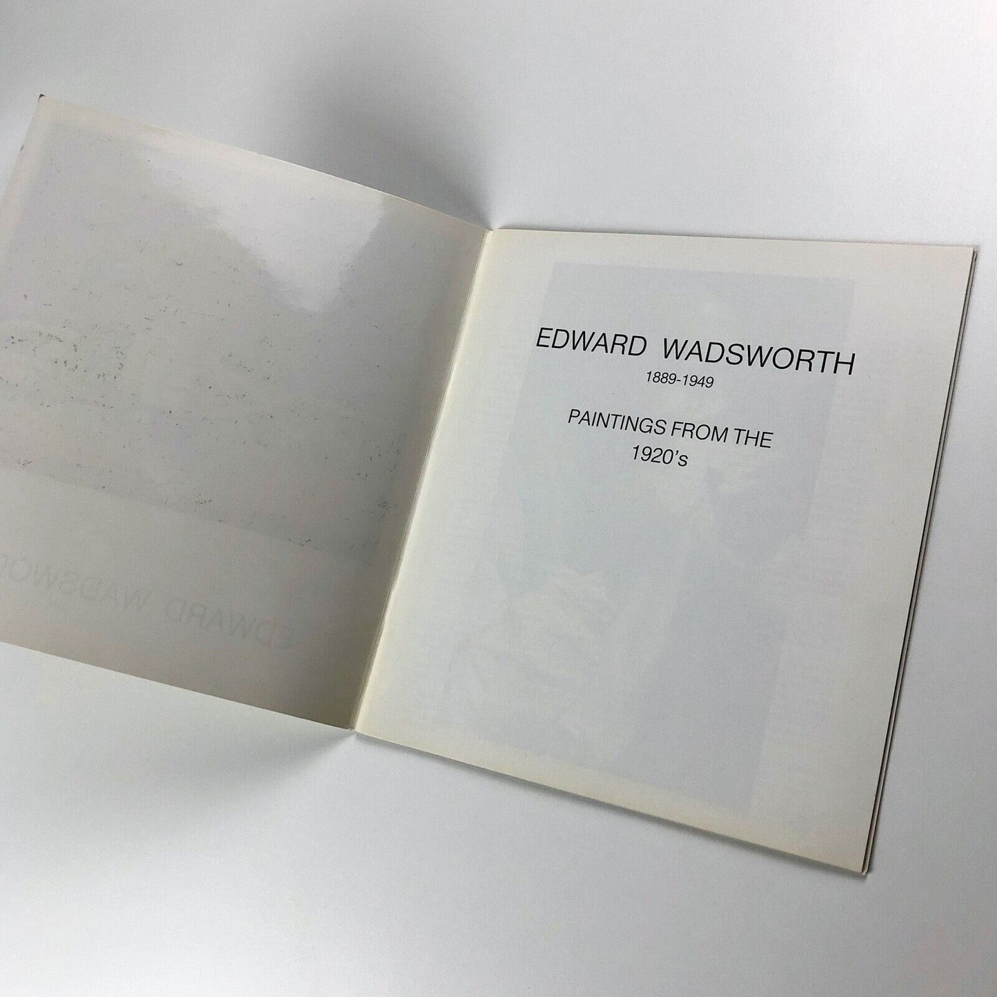 Edward Wadsworth 1889-1949. Paintings from the 1920's | Mayor Gallery London catalogue, 1982