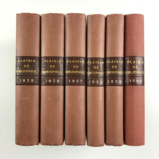 Plaisir de Bibliophile. Gazette trimestrielle des amateurs de livres modernes | 1925-1930 – 24 issues bound in six volumes