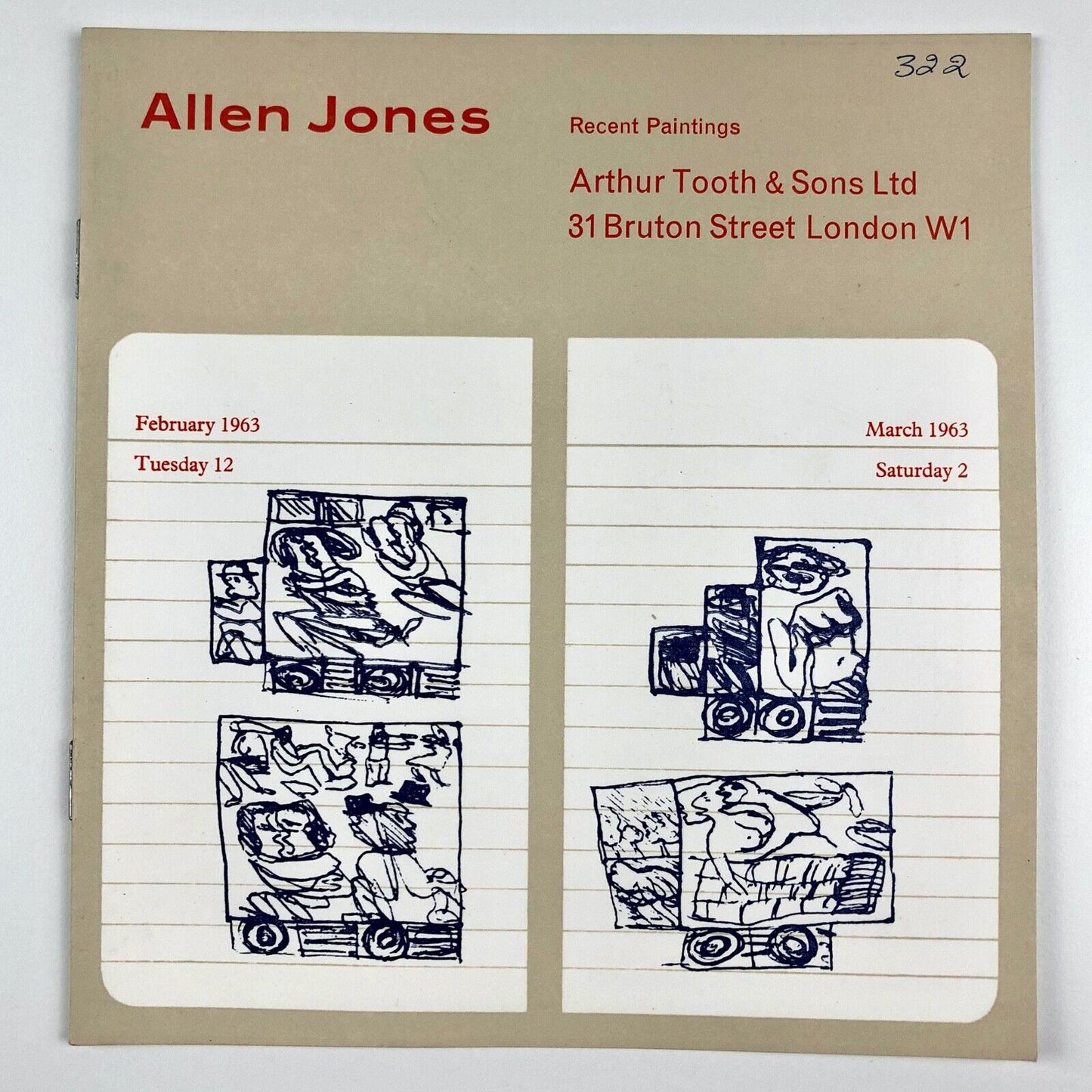 Allen Jones: Recent Paintings | Arthur Tooth & Sons catalogue, Feb-Mar 1963
