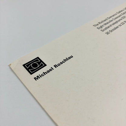 Michael Roschlau | The Richard Demarco Gallery 1969 promotional card