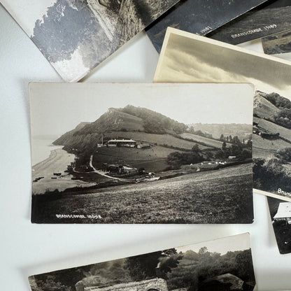 Collection of 54 black and white RP postcards of Branscombe Devon one lot