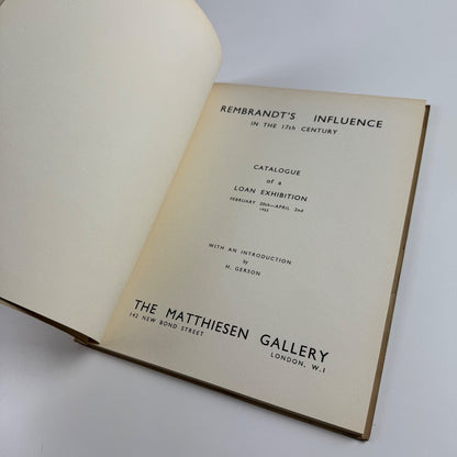 Rembrandt’s influence in the 17th century | Matthiesen Gallery 1953