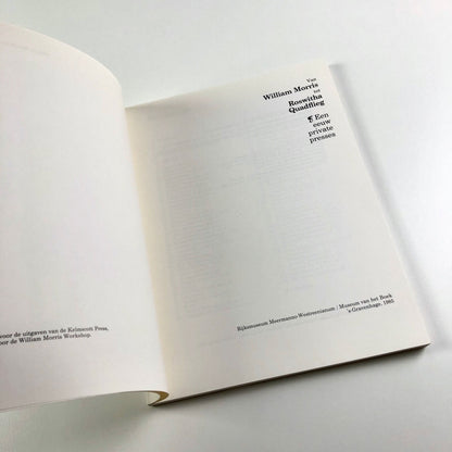 Van William Morris tot Roswitha Quadflieg – Een eeuw private presses | Museum van het Boek, Gravenhage 1985