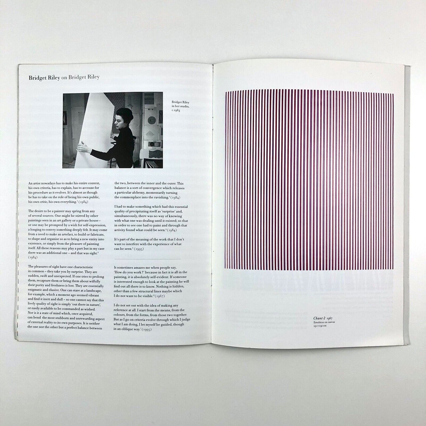 Bridget Riley: Paintings from the 1960s and 70s | Serpentine Gallery exhibition booklet, 1999