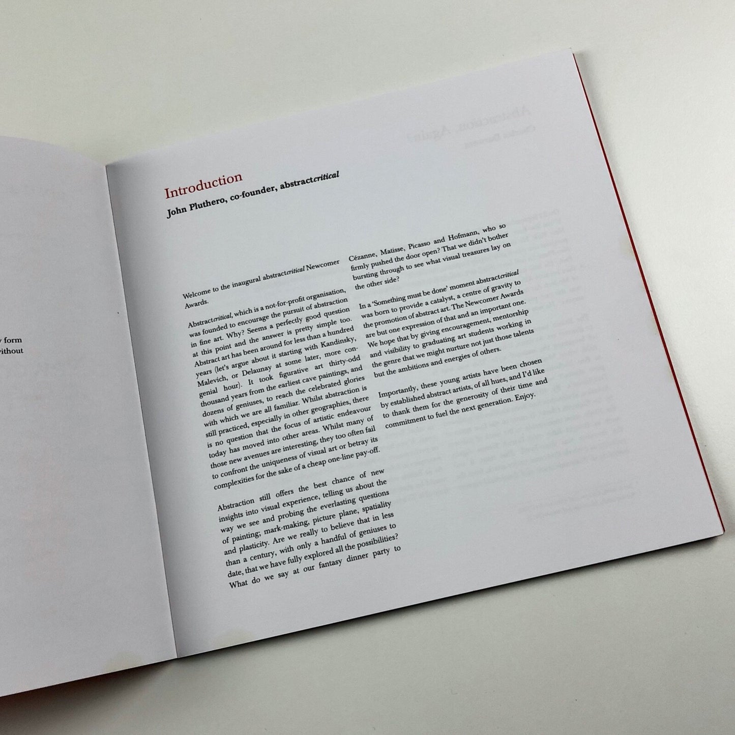 Abstract Critical for Abstract Art – Newcomer Awards 2012 catalogue