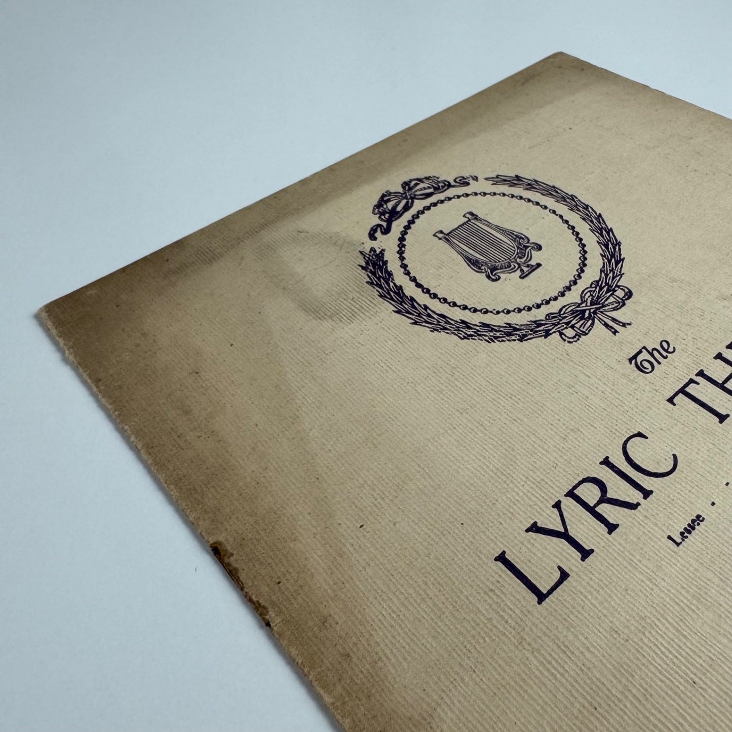 Programme Lyric Theatre, London ‘On Trial’ Elmer E. Reizenstein, 1915