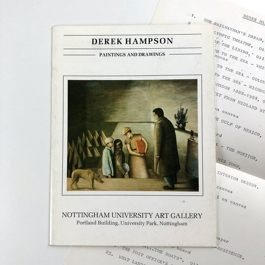 Derek Hampson – Paintings and Drawings | Nottingham University Art Gallery, leaflet and price list | Late 1980s
