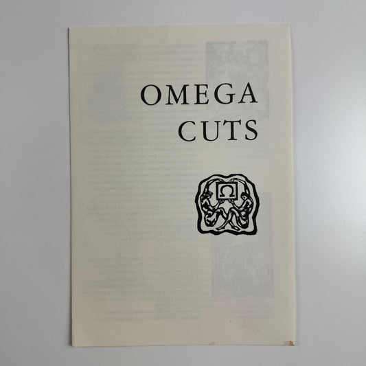Promotional leaflet for Omega Cuts by Jeremy Greenwood | The Wood Lea Press, 1988