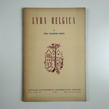 Lyra Belgica I. Two Flemish Poets. Guido Gezelle and Karel van de Woestijne | Belgian Government Information Center, New York, 1950