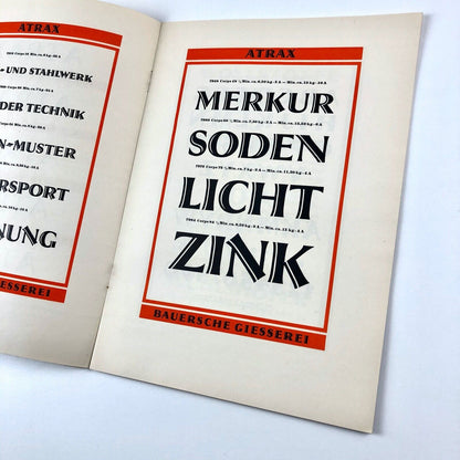 Atrax | Die Schrift für Titelzeilen | Type specimen | Bauer | Heinrich Jost 1926