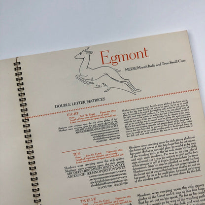 Egmont Light and Medium | Type specimen booklet Intertype, Slough | Sjoerd Hendrik de Roos