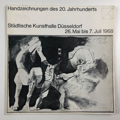 Handzeichnungen des 20. Jahrhunderts | Städtische Kunsthalle Düsseldorf folded exhibition card, 1968